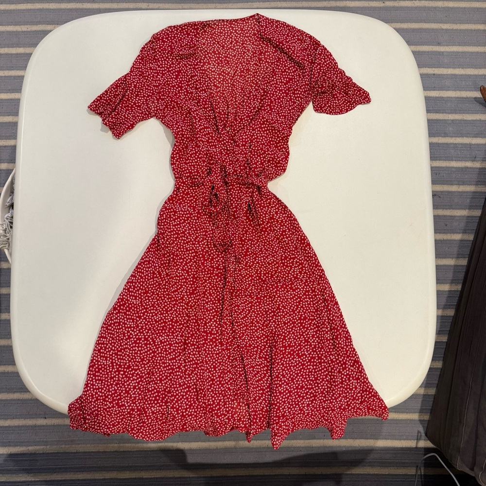 Red Floral Women's Dress